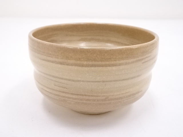 景山造　刷毛目野点茶碗